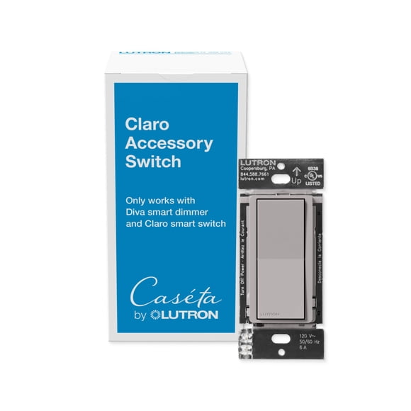Interruptor accesorio Lutron Caseta Smart Claro DVRF-AS-GR Gris