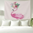 thumbnail image 3 of Coolnut Tapestry Wall Hanging Cute Flamingo with Flowers Tapestry Polyester Tapestry Bright Wall Art Wall Blanket Wall Decor for Bedroom Living Room Dorm Decor（80 x 60 inch） Home Decor Gifts, 3 of 7