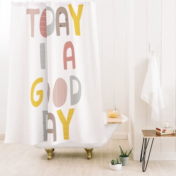 Society6 Alice Rebecca Potter Today Is A Good Day I Shower Curtain 71" x 74"