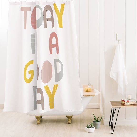 Society6 Alice Rebecca Potter Today Is A Good Day I Shower Curtain 71" x 74"