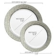 thumbnail image 5 of Smarty White w/ Silver Hammered Round Plastic Wedding Value Set (60 Guests), 5 of 7