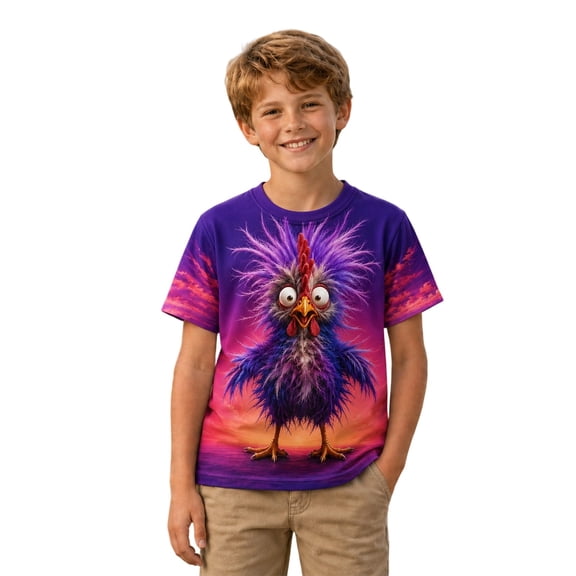 Boys Graphic Tees Short Sleeve Graphic Print Crewneck Top for Casual Boys' Tops Tees Shirts 3 Years-4 Years