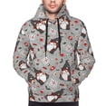 thumbnail image 2 of Bingfone Halloween Gnome Men's Drawstring Hoodie Long Sleeve Pocket Sweatshirts-X-Large, 2 of 6