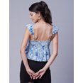 thumbnail image 3 of Moomaya Women Printed Ruffled Short Sleeves Top, Sweetheart Neck, Vacation Top, 3 of 8