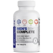 Bronson ONE Daily Men's 50+ Complete Multivitamin Multimineral, 180 Tablets