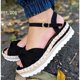 thumbnail image 1 of Sandalia Mujer Hebilla Anabela Flatform Plataforma Cuerda Traccionada Deng Xun unisex, 1 of 1