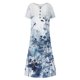 thumbnail image 5 of Vestido de Manga Corta para las Mujeres Estampado Cuello Redondo con Bolsillos, Vestido de Verano Sexy Y Casual para las Mujeres, 5 of 5