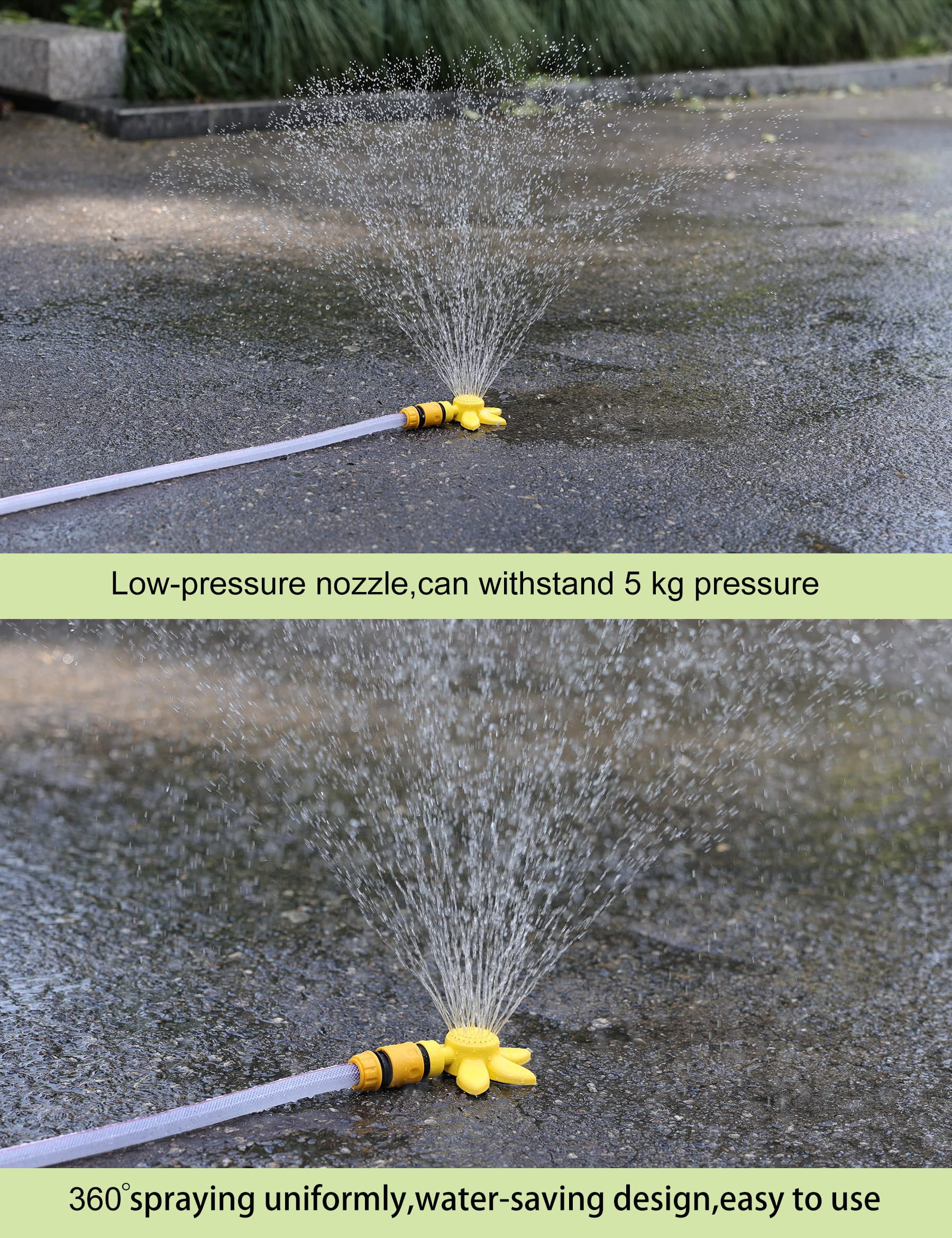 Garden Sprinklers for Small Areas Lawn Sprinkler for Small Yard Sunflower 360 Degree Metal Sprinkler Plant Watering Sprinkler Head with Gentle Water Flow for Outdoor Playing