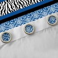 thumbnail image 4 of Manfei Tribal Damask Blue Curtains Pack of 2 (42x84 Each), Fashion Zebra Print Curtains Blackout, Boho Stripes Abstract Bedroom Curtains, Curtains and Drapes Home Decor, 4 of 6