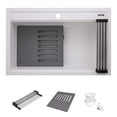 thumbnail image 7 of Ruvati RVG1631WH 31 in. Epi Cube Granite Composite Workstation Drop in Top Mount Kitchen Sink, Matte White, 7 of 7