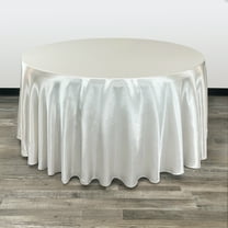 Your Chair Covers - 132 Inch Round Satin Tablecloth Ivory