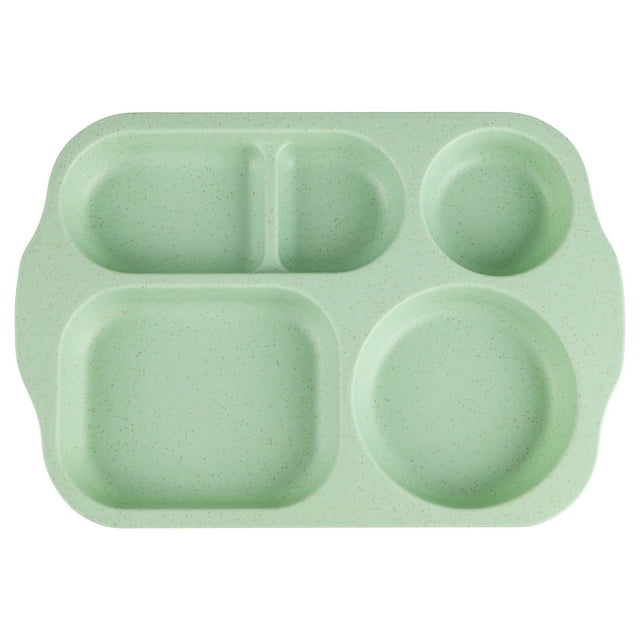 Wheats Straw Children's Meal Plates Student Five Meal Plates Thickened Cafeteria Partition Tableware Multi Lunch Plates
