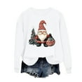 thumbnail image 6 of asdoklhq Christmas Sweatshirt for Women Round Neck Hoodless Christmas Printed Casual Loose Sweatshirt White M, 6 of 6