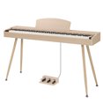 thumbnail image 6 of Ktaxon 88 Key Keyboard Piano Weighted Action Electronic Keyboard, Digital Piano with 3-Pedal Unit, Removable Music Stand, Stereo Headphone, Light Brown, 6 of 8