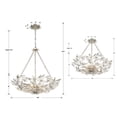 thumbnail image 2 of Crystorama Marselle 6 Light Antique Silver Semi Flush Mount - 24"W x 6"H x 24"D, 2 of 10
