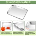 thumbnail image 3 of Toaster Oven Pan with Cooling Rack Set .\u\u x \u\u x \u\u Stainless Steel Compact Toaster Oven Small Baking Pan Tray with Mini Grid Rack & HeavyDuty, 3 of 7