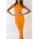 thumbnail image 4 of Vestido PRETTYGARDEN de Verano Midi Ajustado con Corte en Amarillo Talla M, 4 of 5