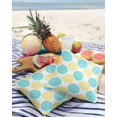 thumbnail image 3 of Pack of 2 Outdoor Pillow Covers, Bohemia Teal Green Yellow Mandala Flower Pattern Waterproof Square Throw Pillowcase Cushion Decorative Pillow Covers for Couch Patio Tent, 20x20 in, 3 of 6