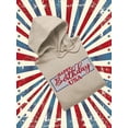 thumbnail image 3 of Happy Birthday Usa Banner Hoodie Women -Image by Shutterstock, Female x-Large, 3 of 4