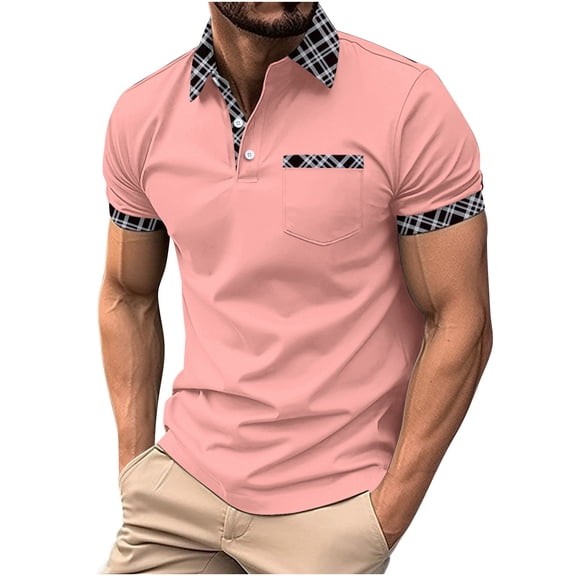 fheaev summer tank tops for men Men's Short Sleeved Turndown Colar Tops Blouse