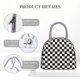 thumbnail image 4 of Fotbe Black and White Checkerboard Bolsa de Almuerzo con Estampado, Lonchera Aislada, Contenedor de Comida Reutilizable Tipo Cooler a Prueba de Fugas, 4 of 6