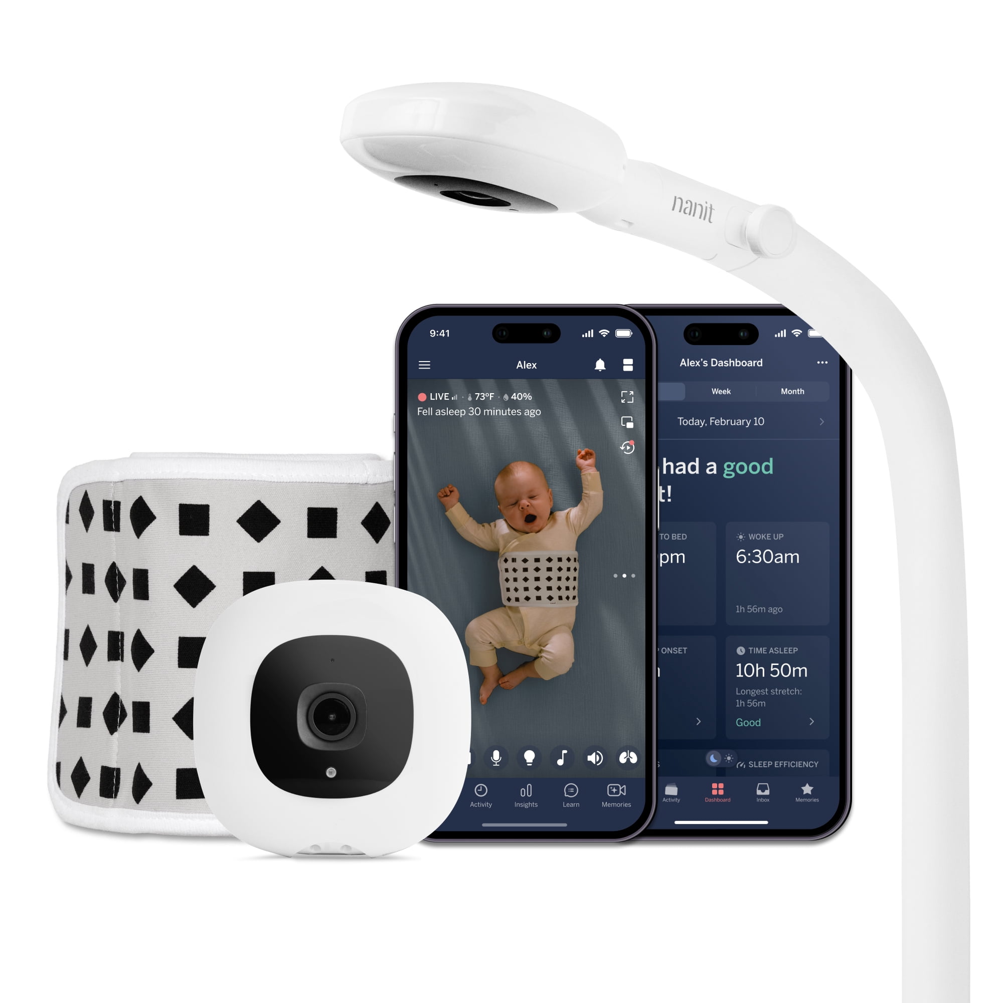 Nanit Pro Smart Baby Monitor with HD Camera & Floor Stand