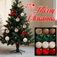 thumbnail image 2 of Mecorevxz 12 Pcs Velvet Christmas Tree Ornaments,60mm/2.36in Large Christmas Ornaments Set Shatterproof Hanging Flocked Balls for Xmas Tree Decor(D), 2 of 5