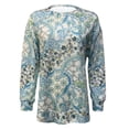 thumbnail image 4 of Pompotops Mode Femmes Imprimer Manches Longues Confortable Respirante Ronde-Cou Sweat-Shirt Dégagement, 4 of 5