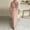 Pink, variant on Njoeus Long Lantern Sleeve Maxi Dress for Women Casual Elegant Flowy Midi Dress Crewneck High Waist Fall Winter Dresses with Belt