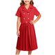 thumbnail image 1 of Odeerbi Niñas 2 Piezas Preppy Traje Manga Corta Muesca Solapa Blazer Chaqueta y Falda Plisada Conjunto Uniforme Escolar, 1 of 5