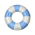 thumbnail image 2 of HUASHENG Large Swim Ring With Handles For Kids Adults 35 Inch Classic Striped Pool Inner Tubes Inflatable Pool Floats Float Pool Floaties Adult Size For Summer Pool Beach Blue, 2 of 5