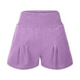 thumbnail image 5 of CHENge Women's Shorts 8" Inseam Casual Cotton Summer Shorts for Women Comfort Stretch Fit Walking Lounge, 5 of 8