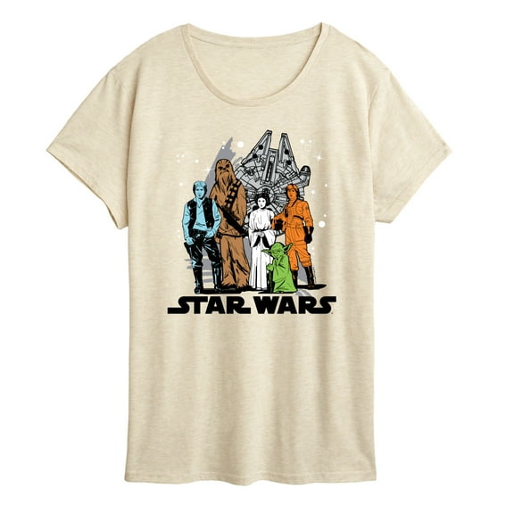 Star Wars - Luke, Leia, Yoda Group - Women's Short Sleeve Classic Fit Tee