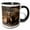 Black/White, variant on 3drose, Usa, California, La Jolla. Baby Sea Lion on Sand., 11oz Two-tone Black Mug