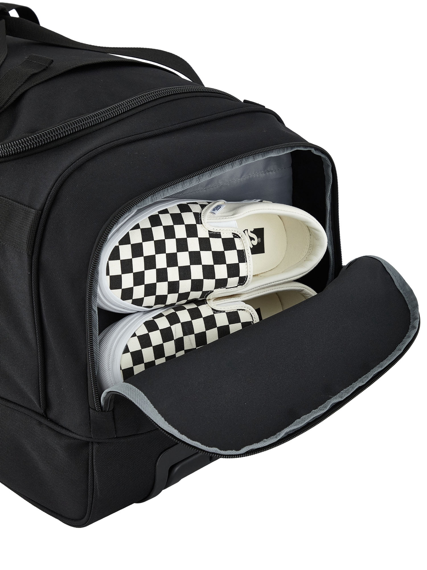 Protege Everyday Journey Medium 25" Rolling Travel Duffel with GPS Pocket, Black