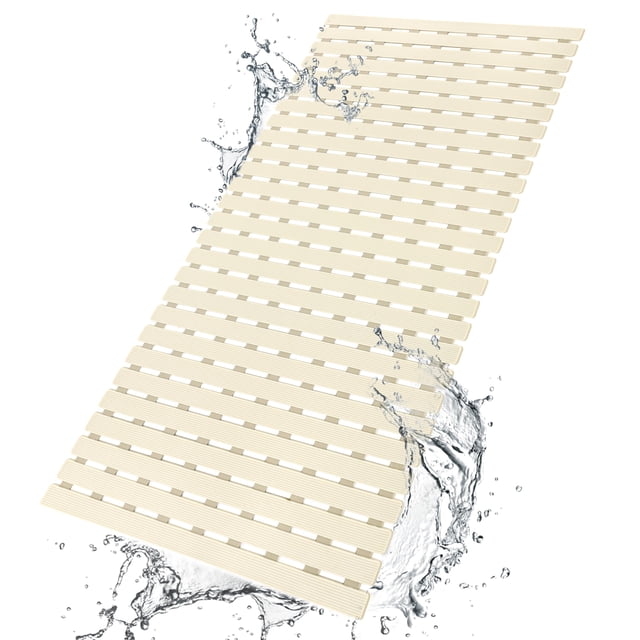 Alfombrilla de ducha BEMISO, antideslizante, 95 x 40 cm, color gris, TPE+PP