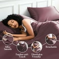 thumbnail image 6 of LIFCOM Satin Sheets Set King Size Rose Taupe,4Pcs Luxury Silky Bedding Set with 15 Inches Deep Pocket for Mattress, 6 of 6