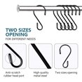 thumbnail image 2 of Muyoka Paquete de 20 ganchos en S para colgar, diseño de hebilla de seguridad, ganchos en S negros de metal resistente para colgar plantas, utensilios de cocina, ollas, sartenes, tazas, ropa, toallas, Muyoka Hogar, 2 of 7