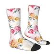 thumbnail image 2 of Goofa Colorful Flowers Printed Men's Crew Socks, Soft Durable Breathable Moisture-Wicking with Odor Control Cotton socks, 2 of 9
