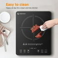 thumbnail image 6 of AMZCHEF Single Burner Portable Induction Cooktop 1800W Induction Countertop Burners with 6.8" Heating Coil, Black, 6 of 12