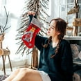 thumbnail image 4 of GUOOL Christmas Xmas Party Tree Hanging Ornament Snowman Santa Elk Stockings Socks Bag, 4 of 8