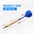 thumbnail image 3 of GSE Games & Sports Expert 16 Grams Soft Tip Darts with Extra Dart Shafts, Flights, 60 Replacement Dart Tips for Electronic Dartboard, 3 of 9