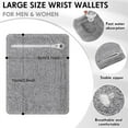 thumbnail image 3 of NOGIS 3 Pcs Wrist Wallet Zipper Wrist Pouch Wallet Wristband Pocket Wrist for Women Men Running Walking Hiking Jogging Sports Sweatband Key Card Coin Storage (White, Gray, Black), 3 of 7
