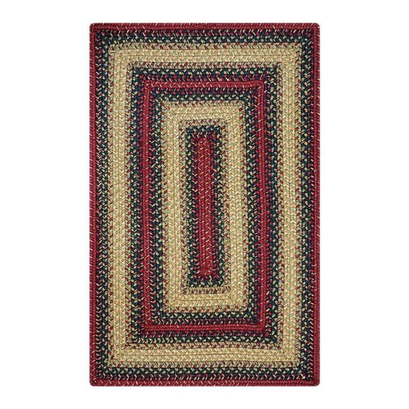Homespice Decor 512796 Tapis Rectangulaire Tressé en Jute 27 x 45 Po - Multicolore