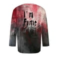 thumbnail image 4 of Camisas de Manga Larga para Hombres Imprimir Blusa de Manga Corta de Cuello Redondo, Camisas de Lino para Hombres, 4 of 4