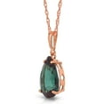 thumbnail image 2 of Galaxy Gold 14K Solid Rose Gold 20" Necklace with Lab-Grown Pear-Shape Alexandrite, 14"-24" Sizes, June Birthstone, Symbol of Transformation, 2 of 6