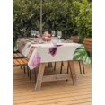 thumbnail image 3 of Outdoor Tablecloth with Umbrella Hole for Patio/Picnic/Party/Camping, Summer Flamingo Waterproof Table Cloth Rectangle Table Cover Washable, Tropical Plants Botanical Floral Rustic (60"x 84"), 3 of 8