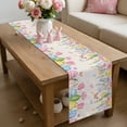 thumbnail image 6 of Spring Floral Easter Table Runner 72 Inches Long for Kitchen Dining, Pastoral Tulip Flowers Rustic Dresser Scarf Farmhouse, Dining Table Decorations for Wedding/Parties, 18 x 72 In, 6 of 8