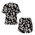 thumbnail image 5 of Picia Daisies Flowers Pajamas Sets for Women Soft Short-Sleeved Pjs with Lounge Shorts Two Piece Sleepwear-XX-Large, 5 of 9