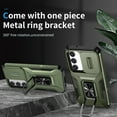 thumbnail image 3 of Allytech Rugged Case for Samsung Galaxy A25 5G, [Slide Camera Cover] [360° Rotating Kickstand] [Military Protection] [Magnetic Car Mount] Non-Slip Anti-Scratch Shockproof Heavy Duty Case - Green, 3 of 8
